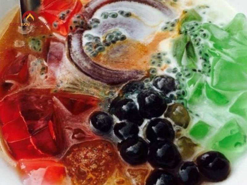 Cha Houy Teuk – Colorful Cambodian Jelly Dessert