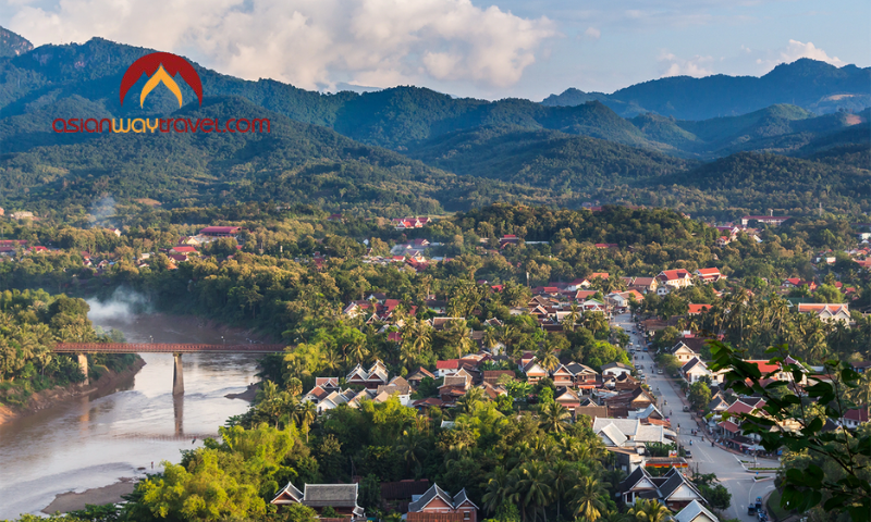Luang Prabang riverside townscape