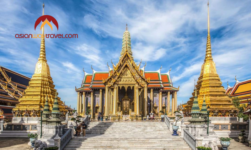 Grand Palace and golden temples in Bangkok, Thailand