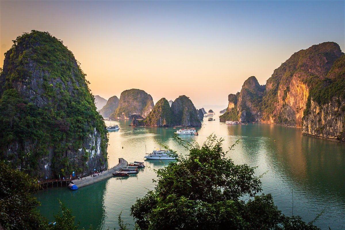 halong bay on Titop BeachTop