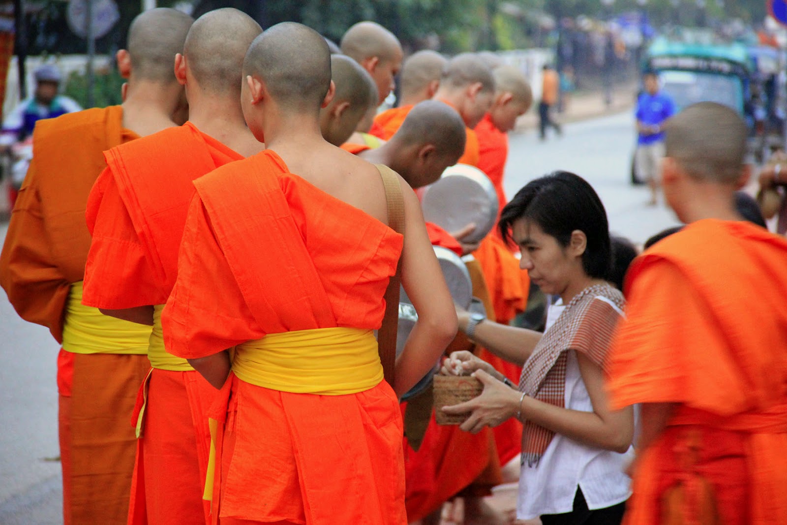 things to do in luang prabang alms giving