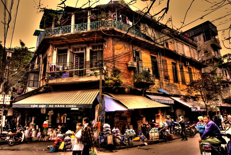 Old streets in Hanoi Old Quarter