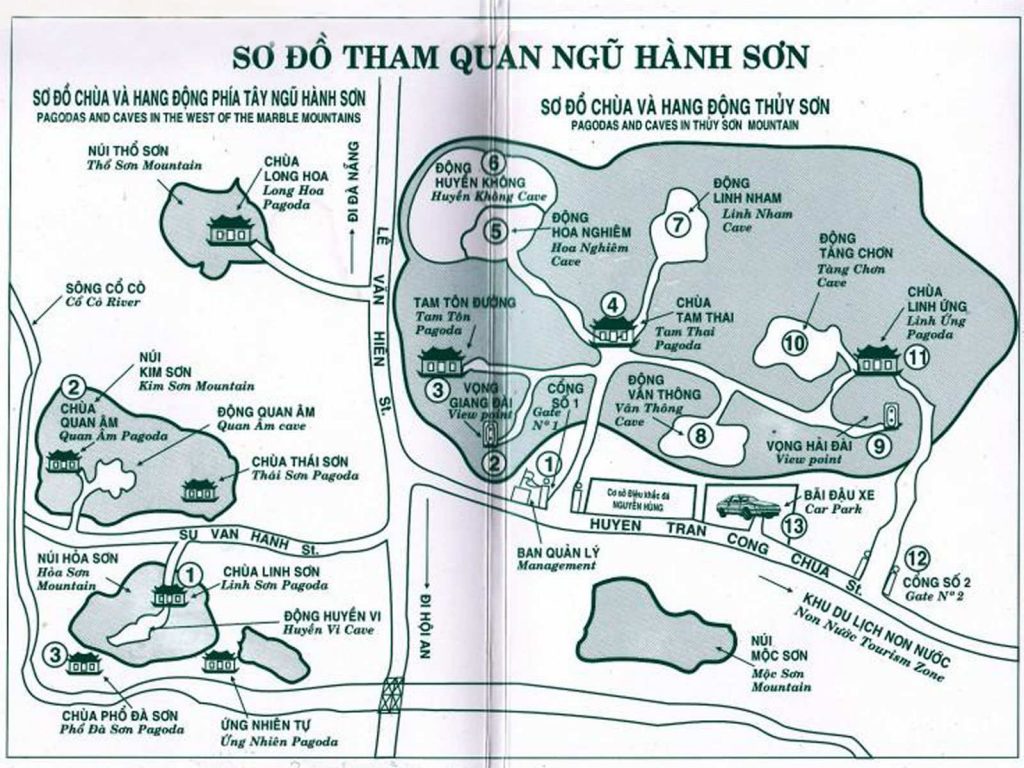 marble mountain map things to do in da nang