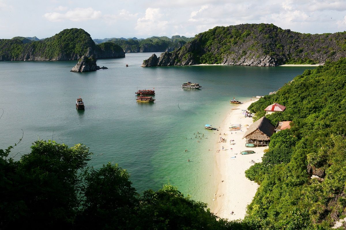 Panoramic view of Cat Ba Island vietnam