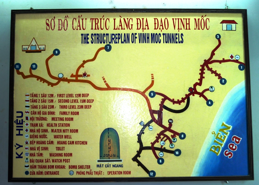 Vinh Moc Tunnel Map