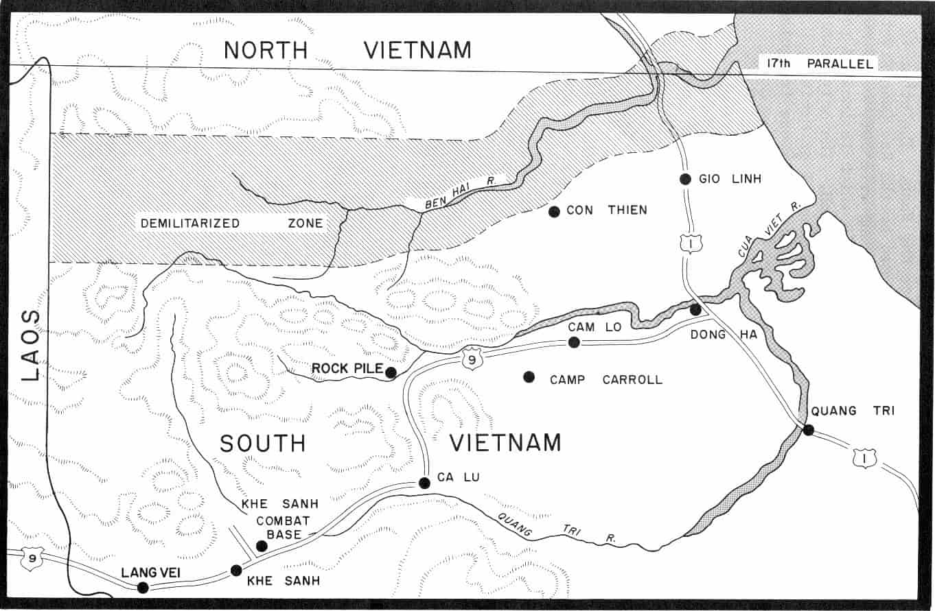 DMZ in Vietnam map