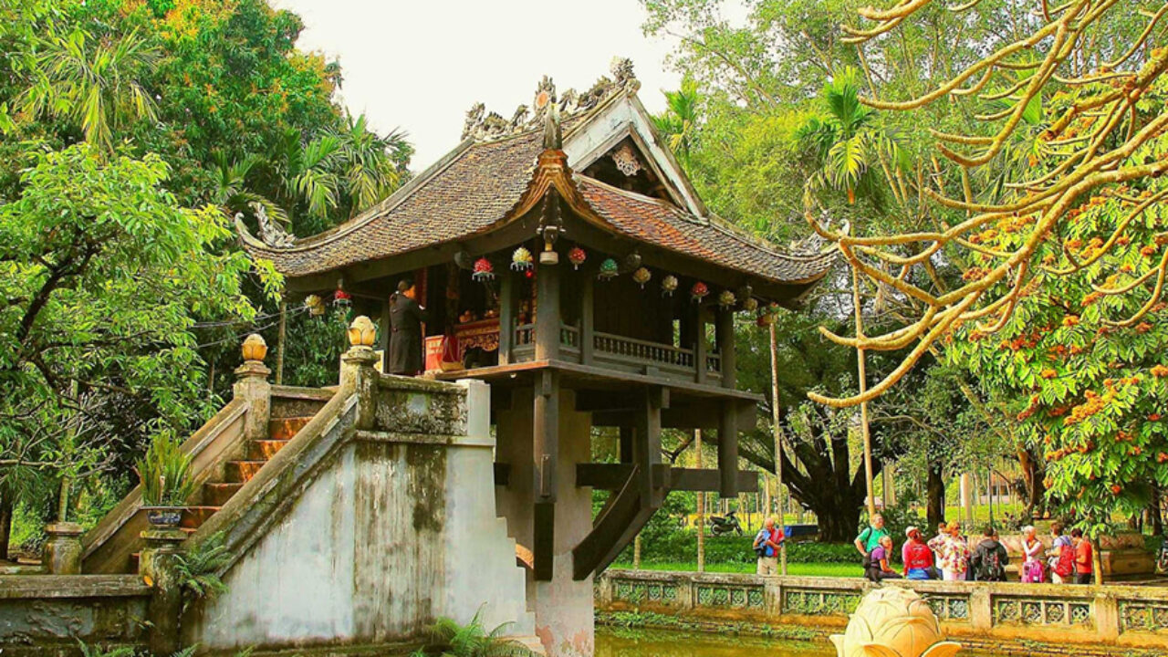 One-Pillar Pagoda - Things to do in Vietnam Cambodia Laos 3 week itinerary